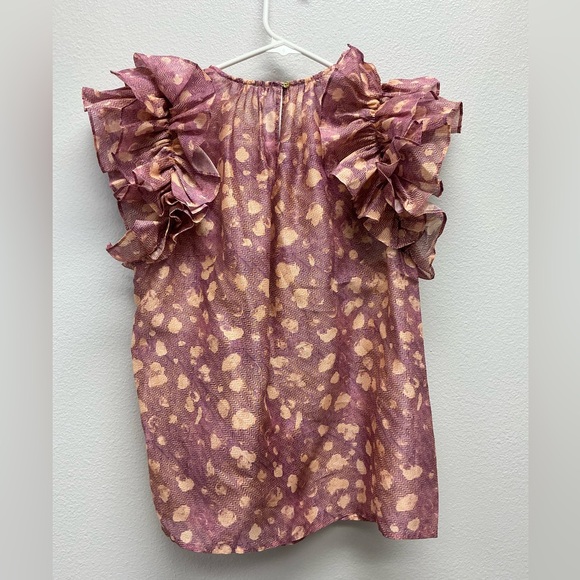 Lavender Dot Print Manon Top - Picture 5 of 7